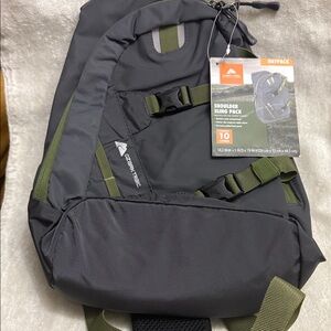 Ozark Trail Olive Green & Dark Gray Shoulder Sling Pack